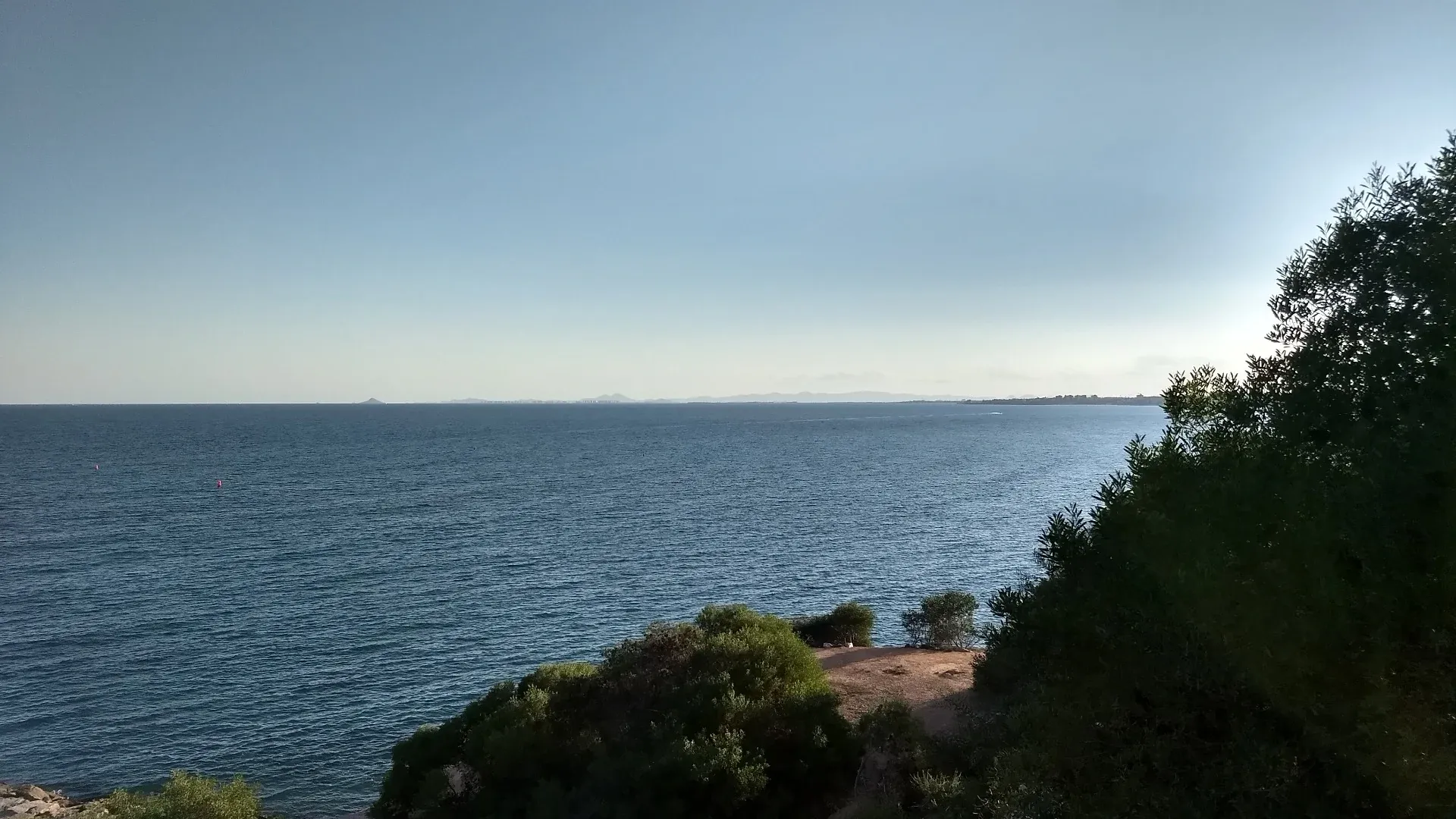 Utsikt över havet vid Playa de La Caleta i Cabo Roig